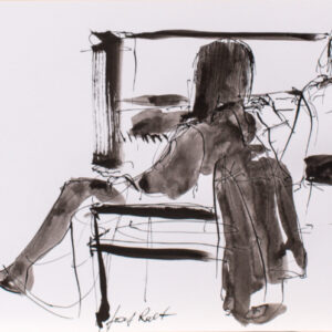 Jazz sketch of attentive listener by Josef Rapaport