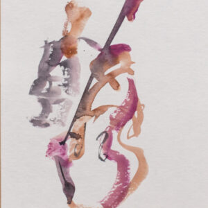Jazz sketch of contrabass by Josef Rapaport