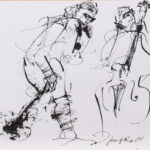 Jazz sketch flying high by Josef Rapaport
