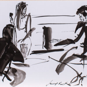 Jazz sketch of Luca and Janci by Josef Rapaport