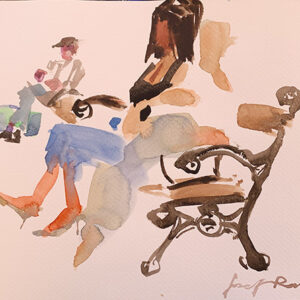 Café Sketch — On the Bench